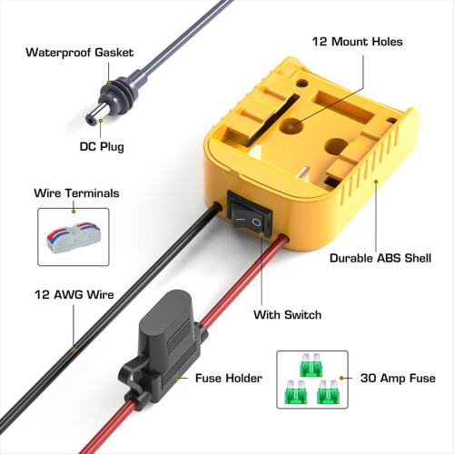 Til mini-strømkabel 2M til batteriopladeradapter til DC -18V/20V Cor 2