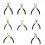 8PCS Mini Pliers Set Long Nose with Teeth Flat Jaw Round Diagonal Wire 2