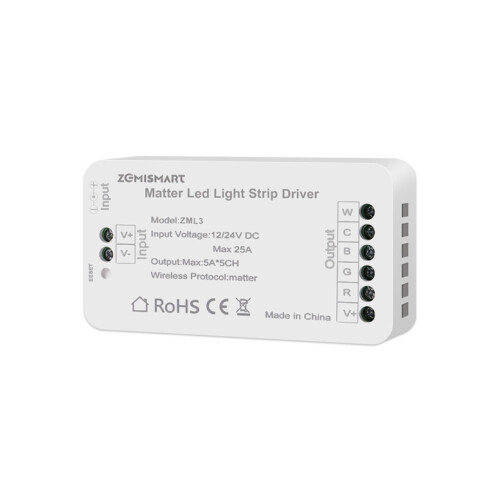 Controller per strisce LED Matter Wifi RGBCW Bixb//per la casa/per il controllo