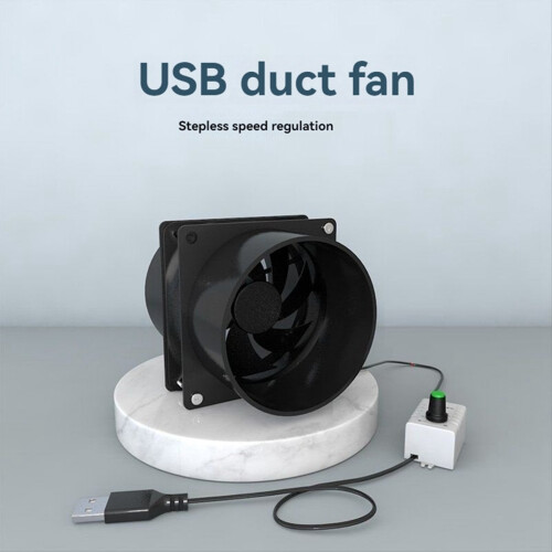 USB Justerbar Hastighed Ventilator Røgabsorber ESD Røgudsugningsrør Kanal E 2
