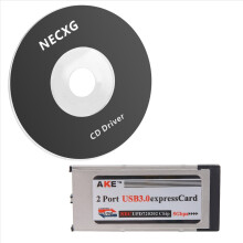 Høyhastighets dobbel 2-porters USB 3.0 Express-kort 34 mm spor PCMCIA-konverter