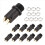 10 stk. 3,5 mm mini stereo hunstik til panelmontering, lodde, sort 2