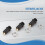 10 stk. 3,5 mm mini stereo hunstik til panelmontering, lodde, sort 5