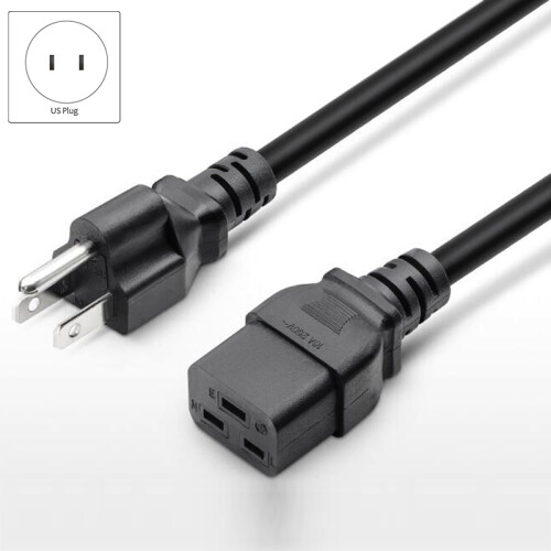 Καλώδιο επέκτασης ρεύματος AC Nema 5-15P σε C19 ΗΠΑ σύμφωνα με το πρότυπο IEC 320 (ΗΠΑ) 2
