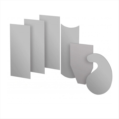 6 Piece Multi-Shaped Card Scraper Woodworking Set, 3 Rectangle 1 Bevel