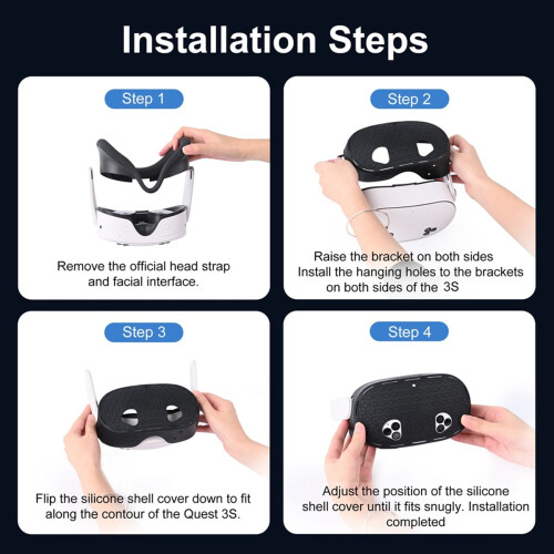 Front Shell Headset Case Silicone Cover for 3s, VR Protector Shockproo 2