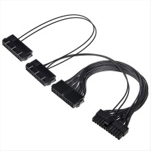 Cablu splitter de alimentare ATX cu 24 de pini, mascul, 1 până la 3 porturi, femelă, pentru