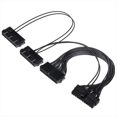 Καλώδιο διαχωριστή τροφοδοτικού ATX 24 ακίδων αρσενικό, 1 έως 3 θύρες θηλυκό για...