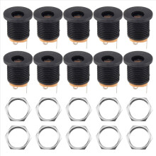10 stk. 3-terminal lodning 2,1 mm x 5,5 mm hun-strømstik DC-stik