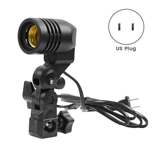 Light Lamp Photo Studio E27 AC Socket Photography 1.8M Cable Cord Bulb