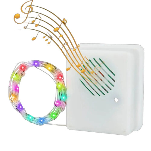 DIY julelydsensor med LED-lyslenke og dekorative lys