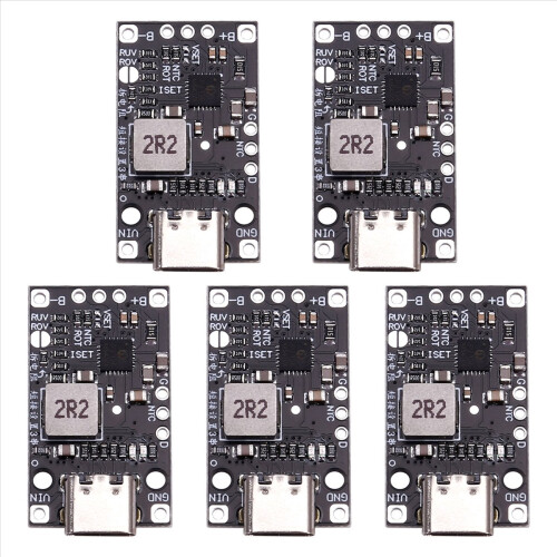 3,7V 2S litiumbatteriopladningsboostmodul Type-C understøtter QC Fast w