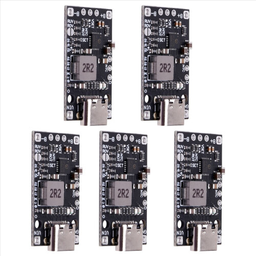 3,7V 2S litiumbatteriopladningsboostmodul Type-C understøtter QC Fast w 2