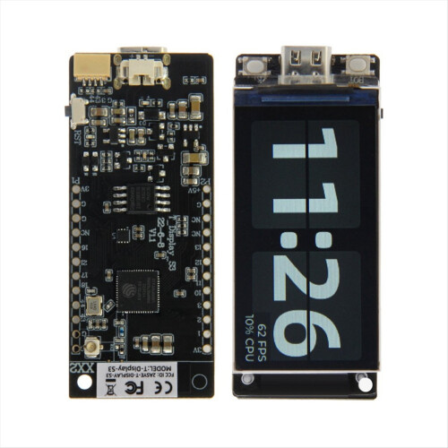 Placa de desenvolvimento T-Display-S3 com tela LCD de 1,9 polegadas para Nerd Miner Bitcoin Sol 2
