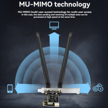 Karta sieciowa WiFi 6E 5400 Mb/s BT5.2 PCI-E bezprzewodowa AX5400 Wifi