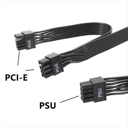 8-bens strømforsyning til dobbelt 6+2 PCIE strømkabel til, han-GPU ARESGAME modulær 2