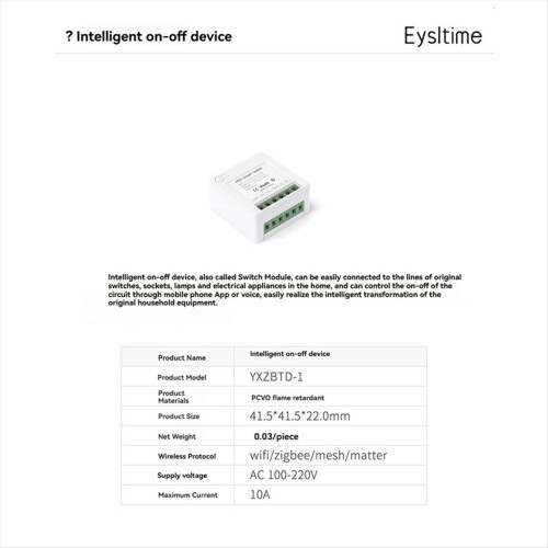 Mini Smart Switch Breaker Wireless Switches 10A Compatible with Tuya f 2