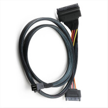 Cablu Mini SAS HD 12G încorporat la U.2 36P SFF-8643 SFF-8639 0,75 m cu