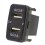 Caricabatterie rapido USB3.0 doppio per auto con voltmetro display nero e blu Volt 3