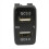 Caricabatterie rapido USB3.0 doppio per auto con voltmetro display nero e blu Volt 9
