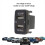 Caricabatterie rapido USB3.0 doppio per auto con voltmetro display nero e blu Volt 8