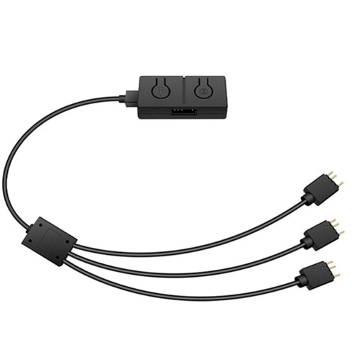 Μετατροπέας ARGB 5V 3Pin σε RGB 12V 4 Pin με ανεμιστήρα πλαισίου μεταφοράς φωτός με 2
