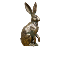 Antique Gold Resin Hare Ornament | 38 cm