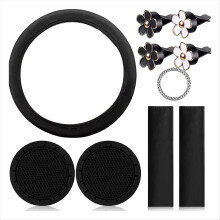 10-teiliges Lenkradbezug-Set für Damen, süßes Autozubehör-Set mit