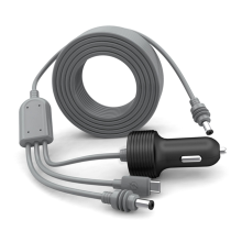Mini 3v1 DC napájecí kabel s 10ft cigaretovou zástrčkou a samčím kabelem pro