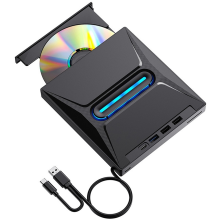 Lecteur CD/DVD externe USB 3.0 haute vitesse portable avec carte SD