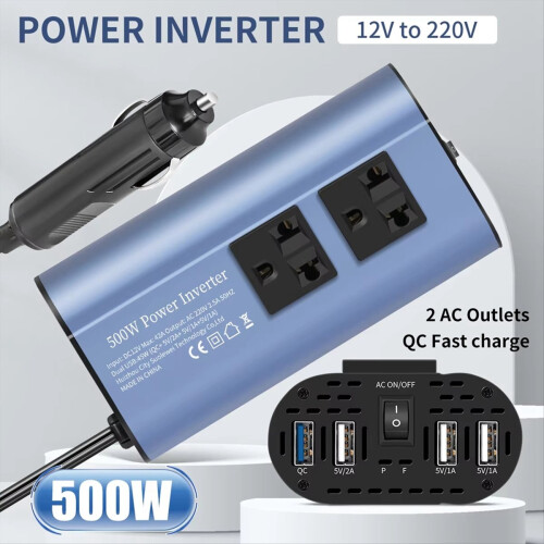 Auto-omvormer 500W gemodificeerde golf draagbare multi-USB-interface 2