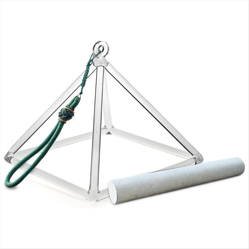 Pirâmide de Cristal para Meditação, Tripé Geométrico de 8 Polegadas, Sino de Vento para Yoga (Per) 1