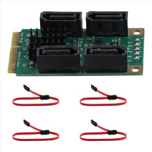 Utvidelsesadapter PCIE til kort i full høyde MPCI-E Quad HDD-grensesnitt f