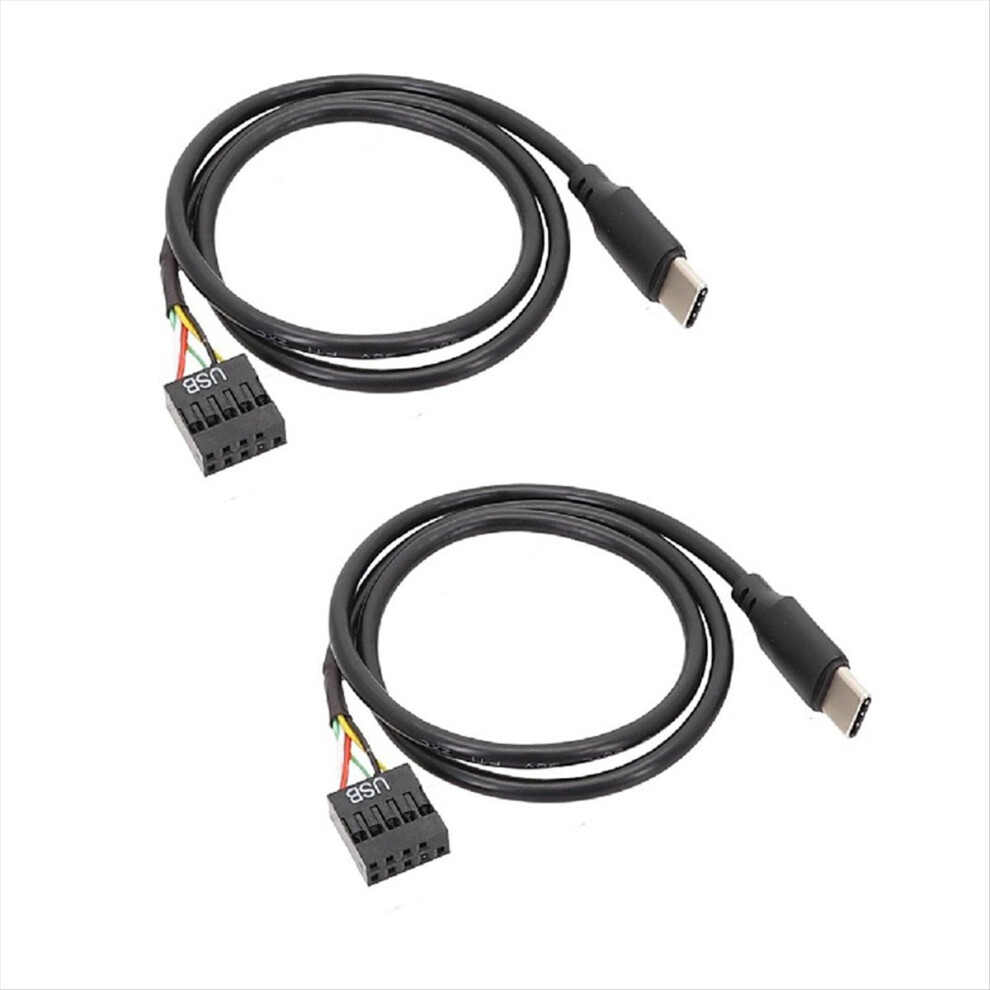2Pcs Usb 9Pin To Type C Cable For Computer Motherboard Usbc Secondary 4853815584366