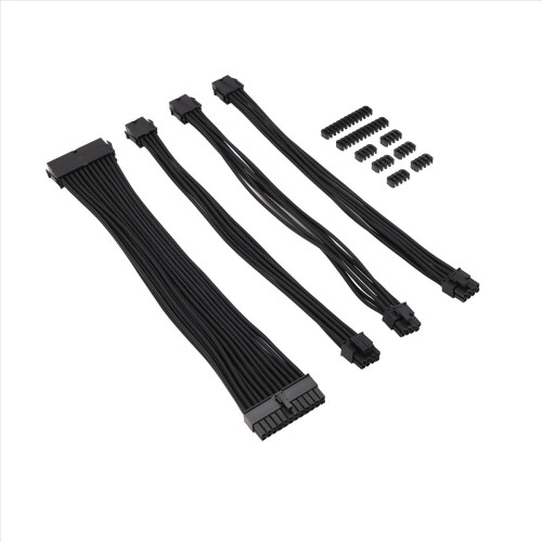 Kit básico de cabo extensor trançado de 9 polegadas para gabinete de PC com pente incluso (ATX)