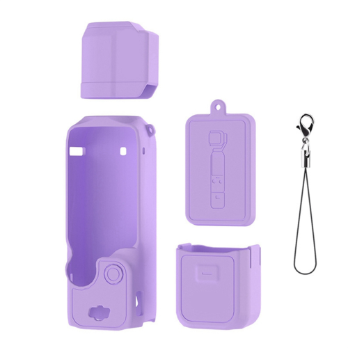 Ensemble de 3 protections en silicone comprenant une coque, un cache-objectif et un écran. 1