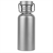 Titanium vandflaske 500ml - Ultralet, lækagesikker, genanvendelig sportsflaske