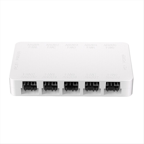 ARGB Koelventilator Hub10-poorts 4-pins 5V-3-pins controller met magnetische comp