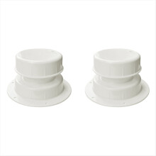Witte RV-loodgietersontluchtingsdoppenset 2 stuks, aanhangwagen campers dop dak riool Co