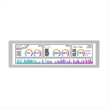 8,8 inch USB-monitor 1920x480 PC-behuizing Secundair scherm Desktop RGB Amb