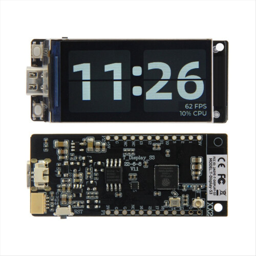 Placa de desenvolvimento LCD T-Display-S3 de 1,9 polegadas com caixa para Nerd Miner B 1
