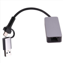 2,5 Gigabit Ethernet-adapter Type-C USB 3.0 til RJ45 LAN 2500 Mbps høy