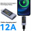 Μετρητής ισχύος USB C Tester, ψηφιακό πολύμετρο με μεγάλη έγχρωμη οθόνη, V 5