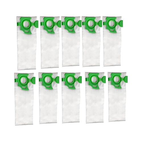 Packung mit 10 Staubbeuteln aus Papier. Verbesserter Luftstrom