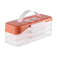 Portable Refrigerator Storage Box-Vital Orange 3 layer