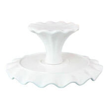 Sturdy Quality Ceramic Serving Tray High Footed-7.5 inches