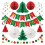 Éventail en papier de noël pour ensemble de bannières, arbre de 1
