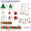 Éventail en papier de noël pour ensemble de bannières, arbre de 2