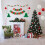 Éventail en papier de noël pour ensemble de bannières, arbre de 5