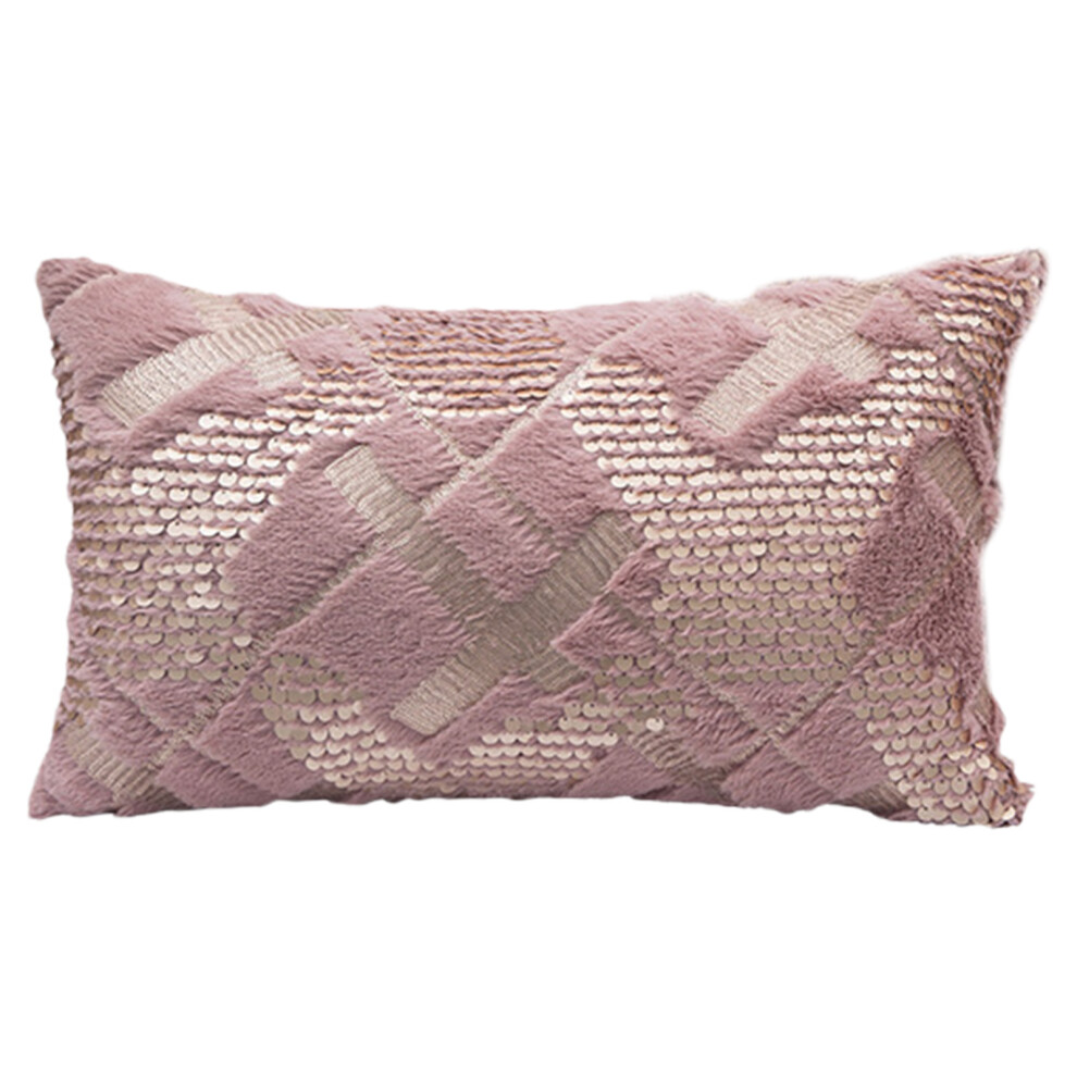 Soft Faux Rabbit Furs Plushes-30 50cm core free Pink waves